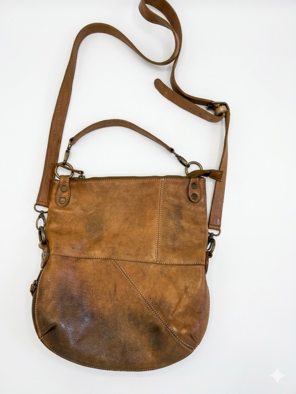 Bed Stu Tahiti Brown Leather Crossbody Bag - Classic Casual Style - Picture 2 of 7